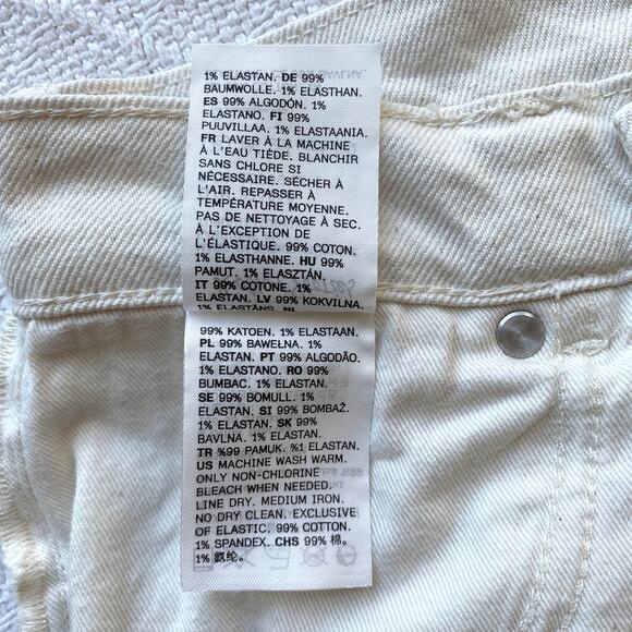 & Other Stories Cropped Wide-Leg High Rise Jeans White Ecru Denim Women’s 4 - Picture 11 of 11